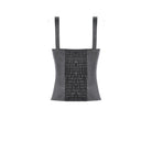 Darkinlove Women's Punk Jacquard Buckle Straps Zipper Vest