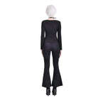 Darkinlove Women's Punk Lace-up Buckle Strap Square-cut Collar Long Sleeve Top