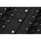 Darkinlove Women's Punk Lace-up Eyelets Turn-down Collar Shirt