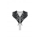 Darkinlove Women's Punk Lace-up Faux Leather Underbust Corset