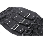 Darkinlove Women's Punk Lace-up Faux Leather Underbust Corset