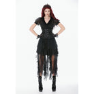 Darkinlove Women's Punk Lace-up Solid Color Underbust Corset