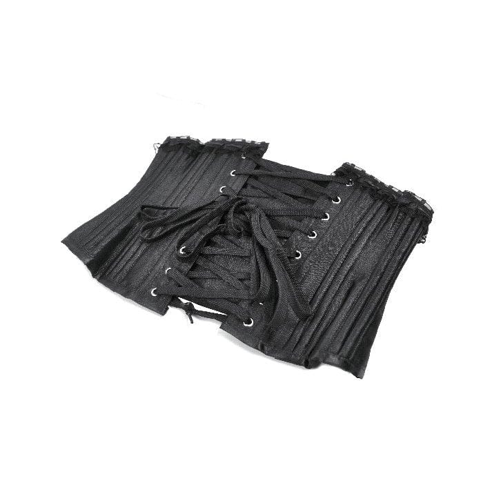 Darkinlove Women's Punk Lace-up Solid Color Underbust Corset