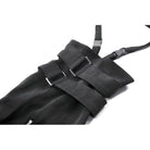 Darkinlove Women's Punk Lacing-up Shorts with Removable Zipper Leg Warmers