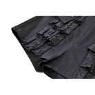 Darkinlove Women's Punk Layered Lace Ruffle Zipper Shorts