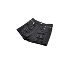 Darkinlove Women's Punk Layered Lace Ruffle Zipper Shorts