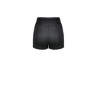 Darkinlove Women's Punk Layered Lace Ruffle Zipper Shorts