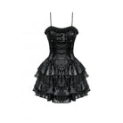 Darkinlove Women's Punk Layered Ruffled Party Slip Dress