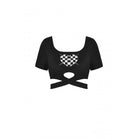 Darkinlove Women's Punk Love Heart Short Sleeved Crop Top
