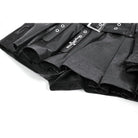 Darkinlove Women's Punk Low-Waist Shorts with Asymmetric Pleated Belt