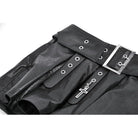 Darkinlove Women's Punk Low-Waist Shorts with Asymmetric Pleated Belt