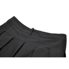 Darkinlove Women's Punk Mesh Pleated Shorts with Leg Harness