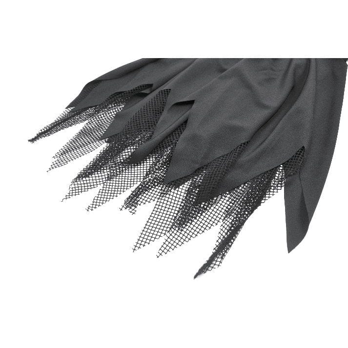 Darkinlove Women's Punk Mesh Splice Rivet Chained Slip Dress