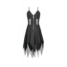 Darkinlove Women's Punk Mesh Splice Rivet Chained Slip Dress
