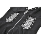 Darkinlove Women's Punk Mesh Splice Rivet Chained Slip Dress