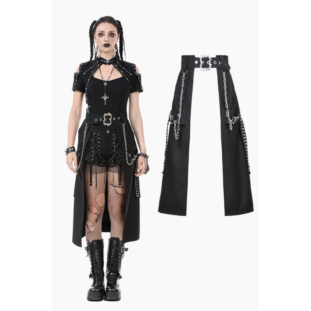 Women's Punk Metal Chain Belt with Straps – Punk Design