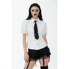 Darkinlove Women's Punk Metal Chain Necktie