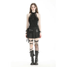 Darkinlove Women's Punk Multi-pockets Pleated Skirt