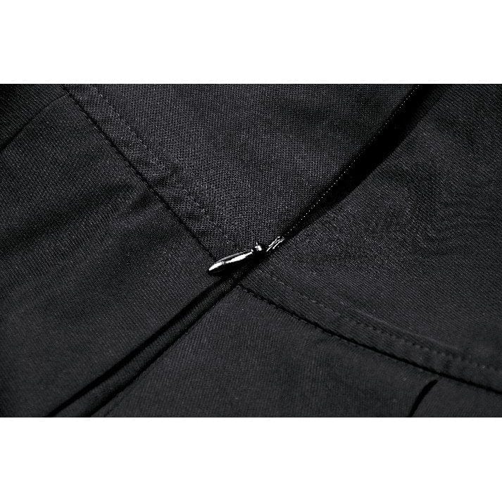 Darkinlove Women's Punk Multi-pockets Pleated Skirt