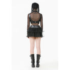 Darkinlove Women's Punk Multilayered Mesh Short Skirt