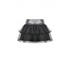 Darkinlove Women's Punk Multilayered Mesh Short Skirt
