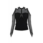 Darkinlove Women's Punk Off-shoulder Sexy Mech Sleeved Tops