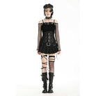 Darkinlove Women's Punk Off-the-shoulder Mesh Cape