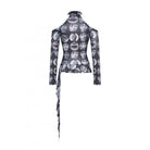 Darkinlove Women's Punk Off-the-Shoulder Ruffled Blouse