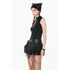 Darkinlove Women's Punk Paper Clip Cross Chained Knitted Hat