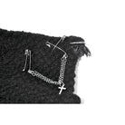 Darkinlove Women's Punk Paper Clip Cross Chained Knitted Hat