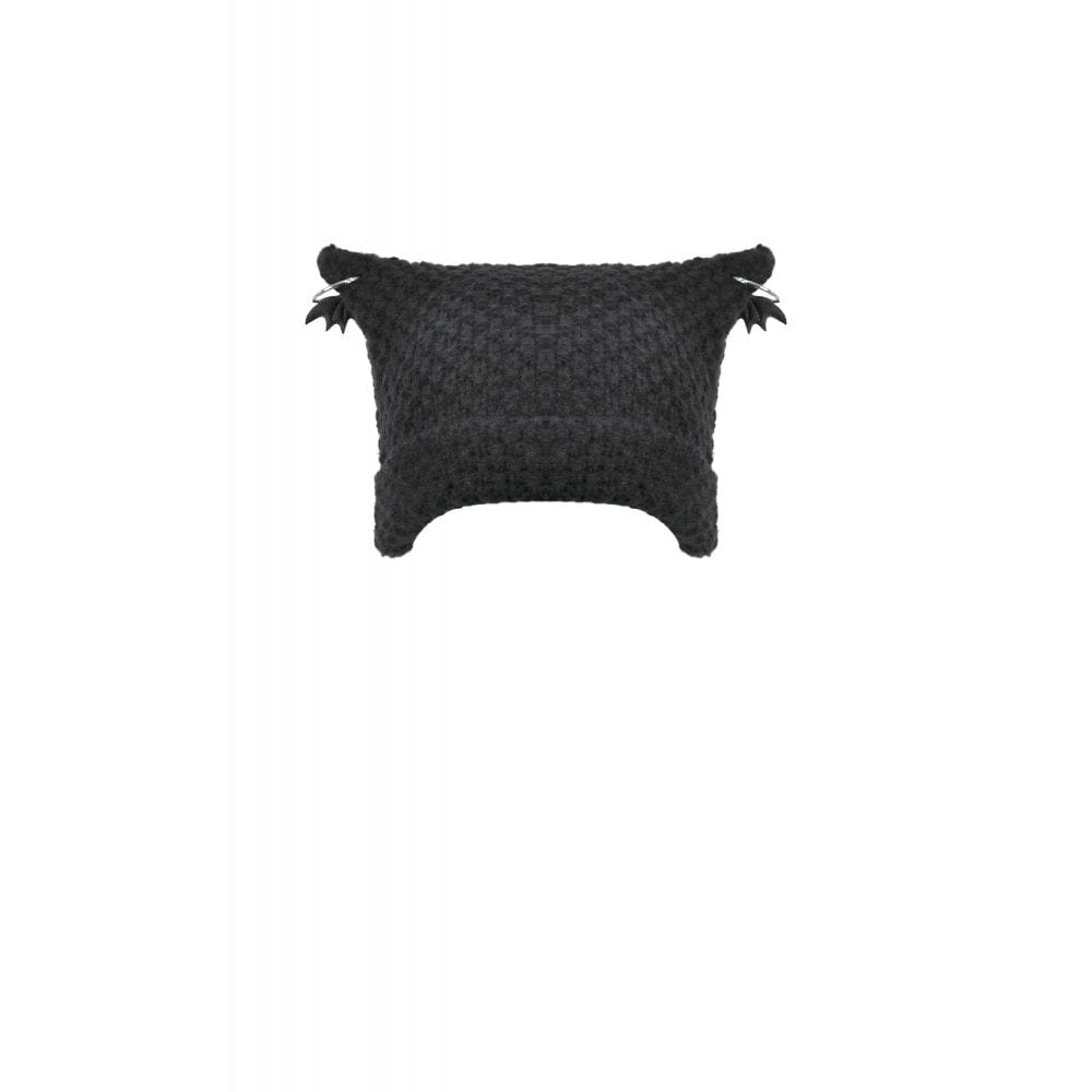 Darkinlove Women's Punk Paper Clip Cross Chained Knitted Hat