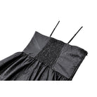 Darkinlove Women's Punk Plaid Panel Patchwork Irregular Hem Slip Dress