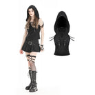 Darkinlove Women's Punk Plunging Distressed Vest