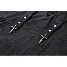 Darkinlove Women's Punk Plunging Distressed Vest