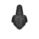 Darkinlove Women's Punk Ripped Cape with Hood