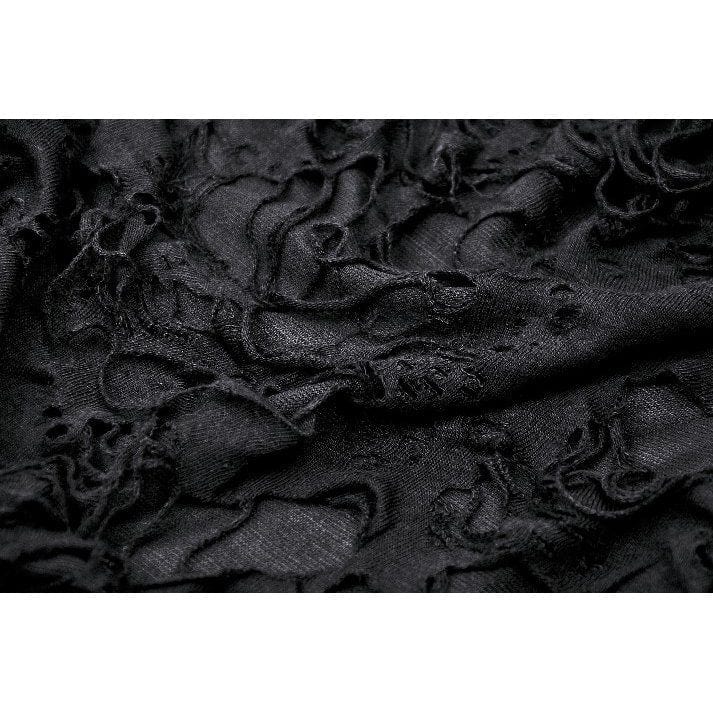 Darkinlove Women's Punk Ripped Lace-up Crop Top