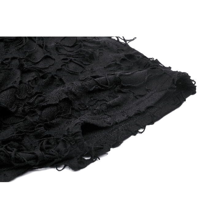 Darkinlove Women's Punk Ripped Lace-up Crop Top