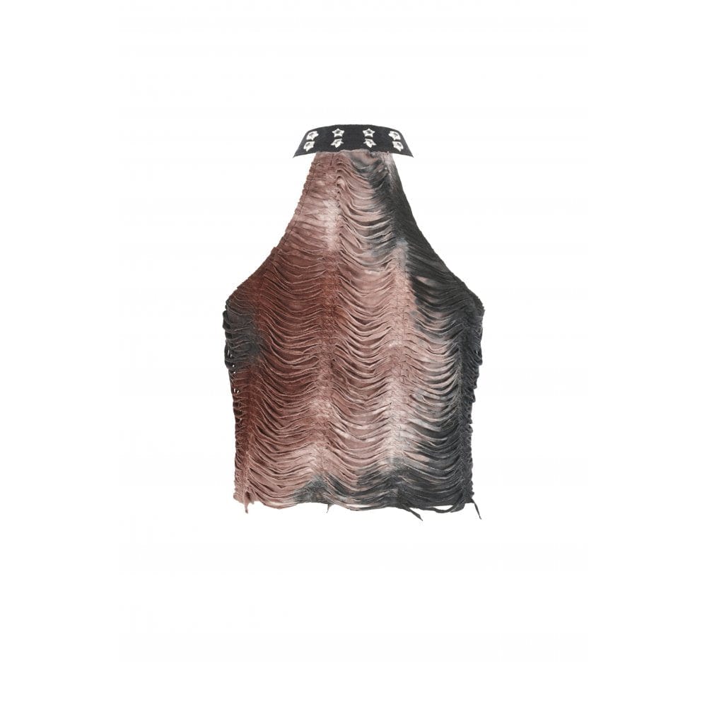 Darkinlove Women's Punk Ripped Tie-Dye Tank Top