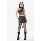 Darkinlove Women's Punk Ripped Tie-Dye Tank Top