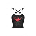 Darkinlove Women's Punk Rock Devil Blood Star Straps Tank Top
