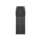 Darkinlove Damen Punk Rüschen Zerrissen High-Low Rock