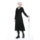 Darkinlove Women's Punk Ruffled Jacket with Hood