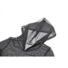 Darkinlove Women's Punk Sheer Mesh Bodysuit with Hood