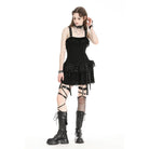 Darkinlove Women's Punk Strap Distressed Party Slip Dress