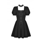 Darkinlove Women's Punk Strappy Buckle Ruffled Dress