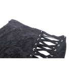 Darkinlove Damen Punk-Trägerrock mit Rissen und Schlitz