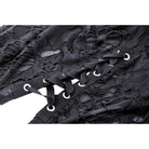 Darkinlove Damen Punk-Trägerrock mit Rissen und Schlitz