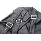 Darkinlove Women's Punk Straps Faux Leather Short Skirt