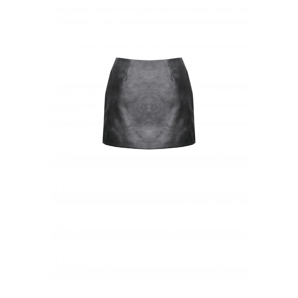 Darkinlove Women's Punk Straps Faux Leather Short Skirt