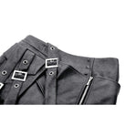 Darkinlove Women's Punk Straps Faux Leather Short Skirt